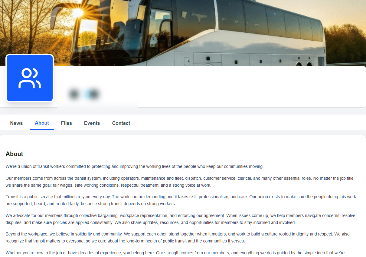 Member dashboard screenshot